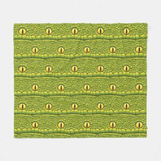 Couverture Polaire Motif des yeux de serpent - Abstrait reptile vert