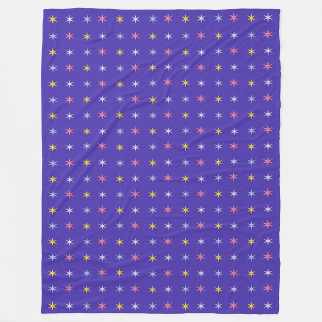 Couverture Polaire Motif d'étoile coloré (Devant)