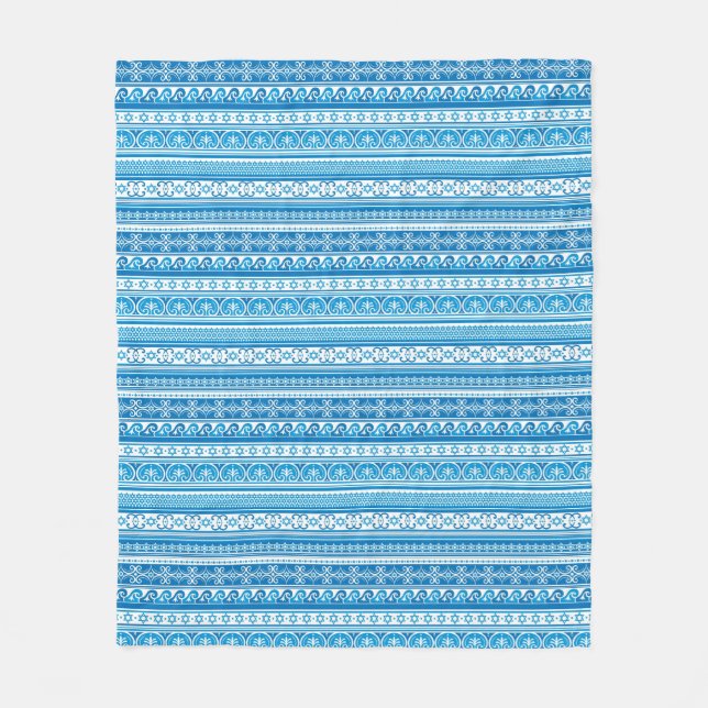 Couverture Polaire Motif d'étoile de David (Devant)