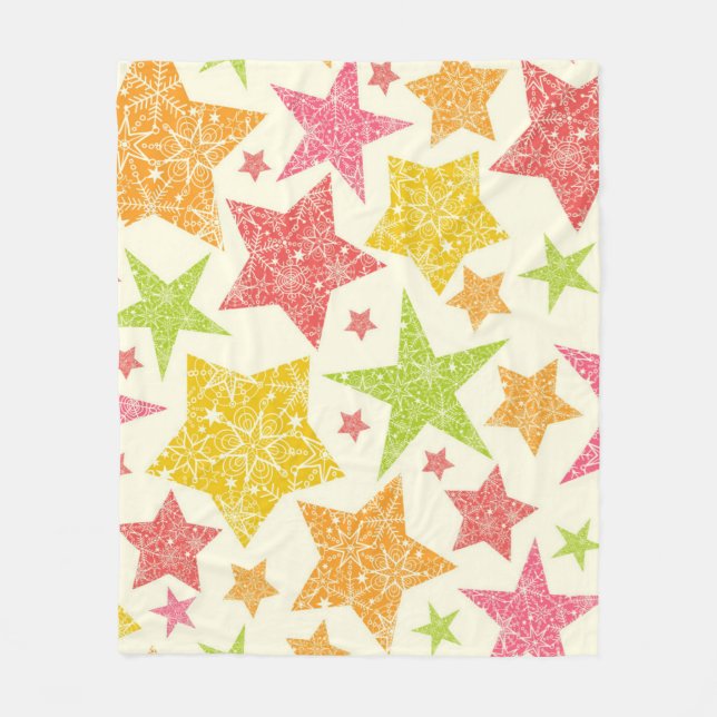 Couverture Polaire Motif d'étoiles (Devant)