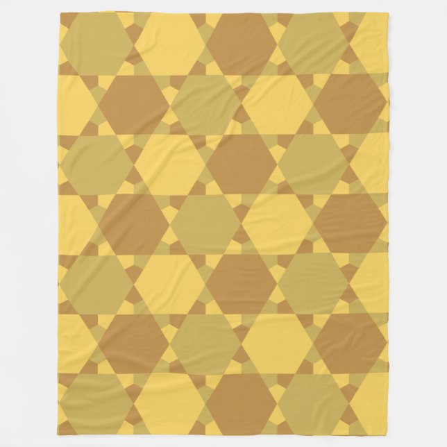 Couverture Polaire Motif d'illusion optique étoile Brown de sable (Devant)