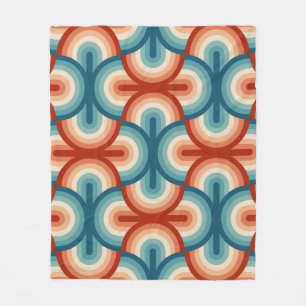 Couverture Polaire Motif d'illustration de bandes arc-en-ciel
