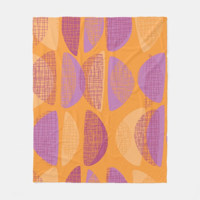 Couverture Polaire Motif d'illustration de style moderne du milieu du (Devant)