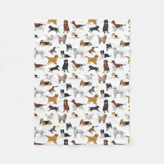 Couverture Polaire Motif d'illustrations de chiens mignons