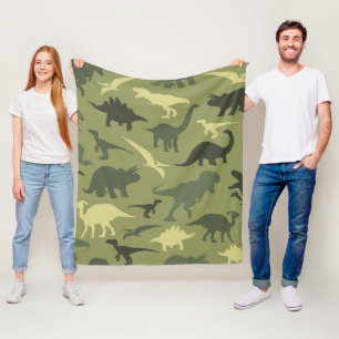 Couverture Polaire Motif Dinosaure, Silhouette Dinosaure, Dino Vert