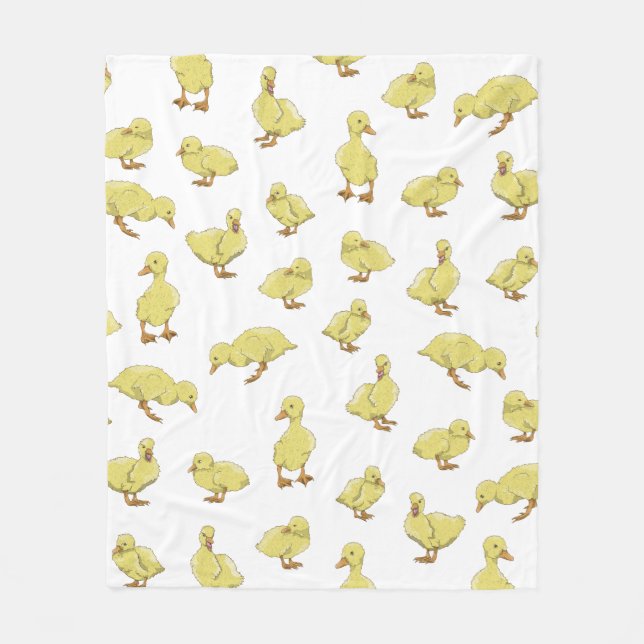 Couverture Polaire Motif d'oiseaux canards (Devant)