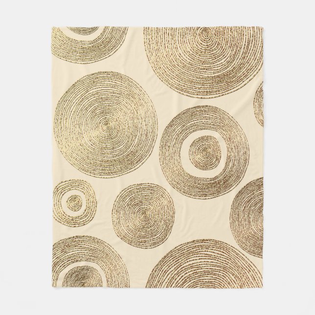 Couverture Polaire Motif d'or : design abstrait brillant (Devant)