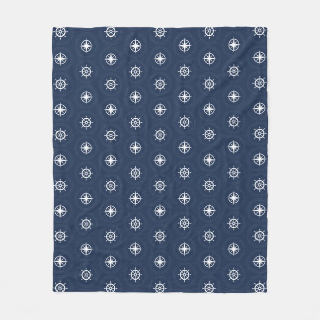 Couverture Polaire Motif d'outils maritimes (Devant)
