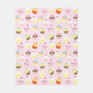 Couverture Polaire Motif doux et coloré de petit gâteau