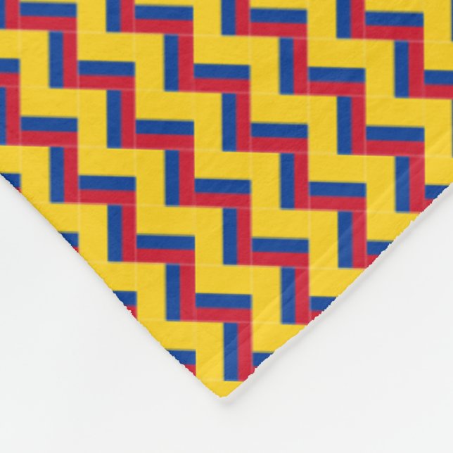 Couverture Polaire Motif drapeau de Patchwork Colombia (Coin)