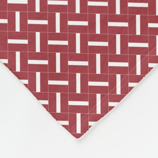 Couverture Polaire Motif Drapeau Patchwork Lettonie (Coin)