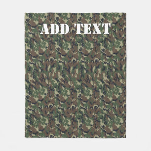 Couverture Polaire Motif du camouflage vert militaire