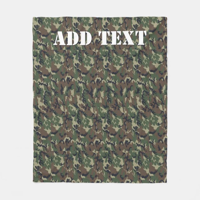 Couverture Polaire Motif du camouflage vert militaire (Devant)