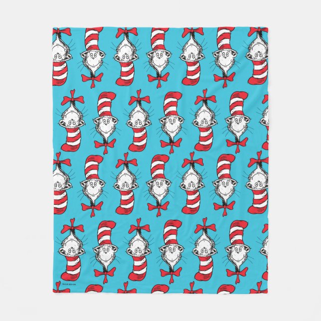 Couverture Polaire Motif du Chat dans le Chapeau (Devant)