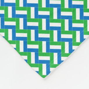 Couverture Polaire Motif du drapeau de la Sierra Leone