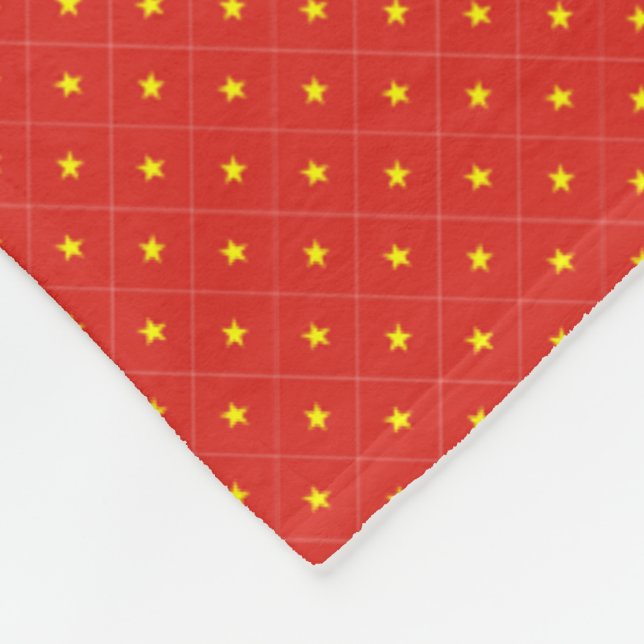 Couverture Polaire Motif du drapeau du Vietnam Patchwork (Coin)