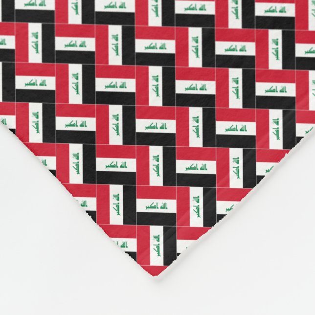 Couverture Polaire Motif du drapeau irakien (Coin)