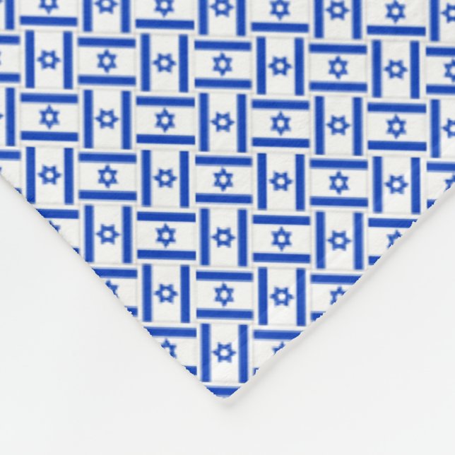 Couverture Polaire Motif du drapeau israélien Patchwork (Coin)