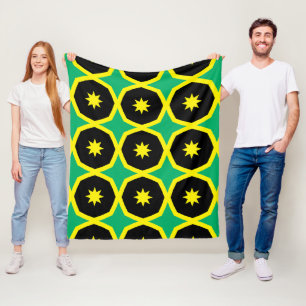 Couverture Polaire Motif du drapeau jamaïcain