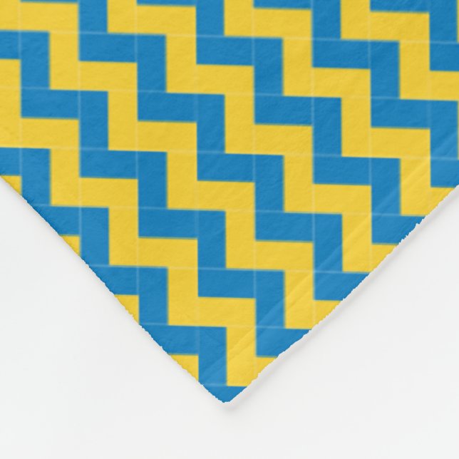 Couverture Polaire Motif du drapeau Patchwork Ukraine (Coin)