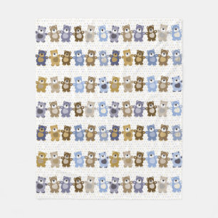 Couverture Polaire motif d'un ours de nounours de jouet