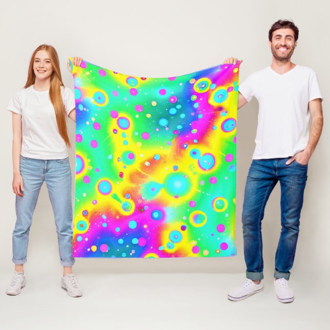 Couverture Polaire Motif dynamique Neon Blaze (En situation)