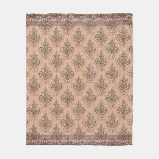 Couverture Polaire Motif élégant damassé vintage