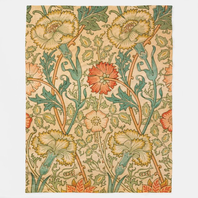 Couverture Polaire Motif élégant de rose de William Morris (Devant)