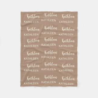 Couverture Polaire Motif élégant personnalisé de nom de script Rose p