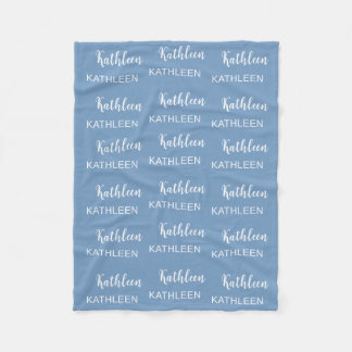 Couverture Polaire Motif élégant personnalisé de nom de script Rose p