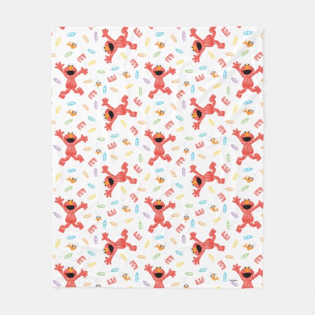 Couverture Polaire Motif Elmo Crayon (Devant)