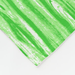 Couverture Polaire Motif en bois de chaux - vert et blanc