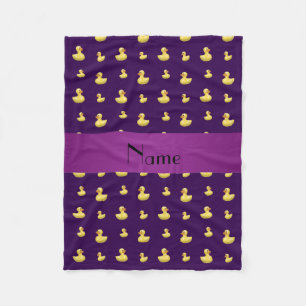 Couverture Polaire Motif en caoutchouc pourpre nommé personnalisé d