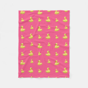 Couverture Polaire Motif en caoutchouc rose de canard