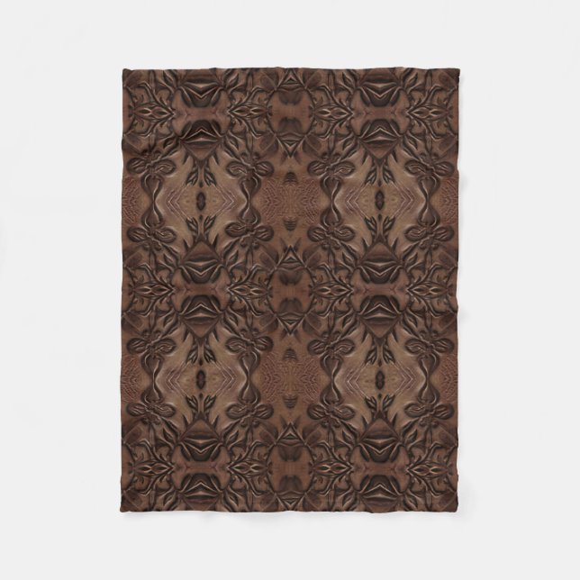 Couverture Polaire Motif en cuir Fleur De Lis (Devant)