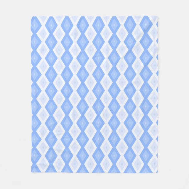 Couverture Polaire Motif en diamant bleu pâle (Devant)