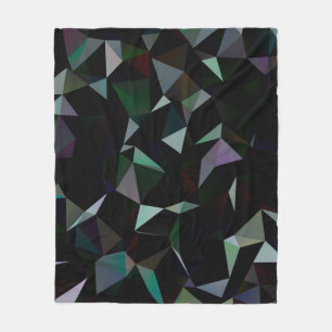 Couverture Polaire Motif en mosaïque triangle noir foncé. illu géomét