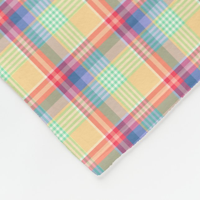 Couverture Polaire Motif en pastel lumineux de plaid (Coin)