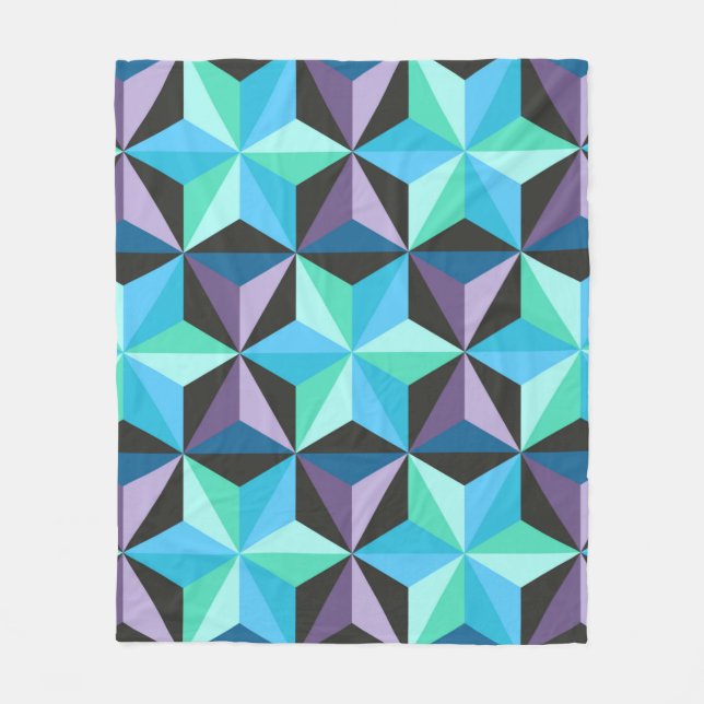 Couverture Polaire Motif en patchwork sans couture avec étoiles. âge  (Devant)