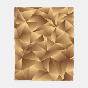 Couverture Polaire Motif en polygone doré de luxe