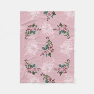 Couverture Polaire motif en tissu fleur