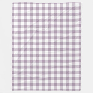Couverture Polaire Motif En vichy violet