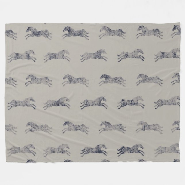 Couverture Polaire Motif équestre classique (Devant (Horizontal))