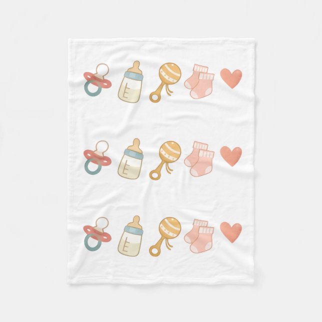 Couverture Polaire Motif Essentiels Bébé  (Devant)