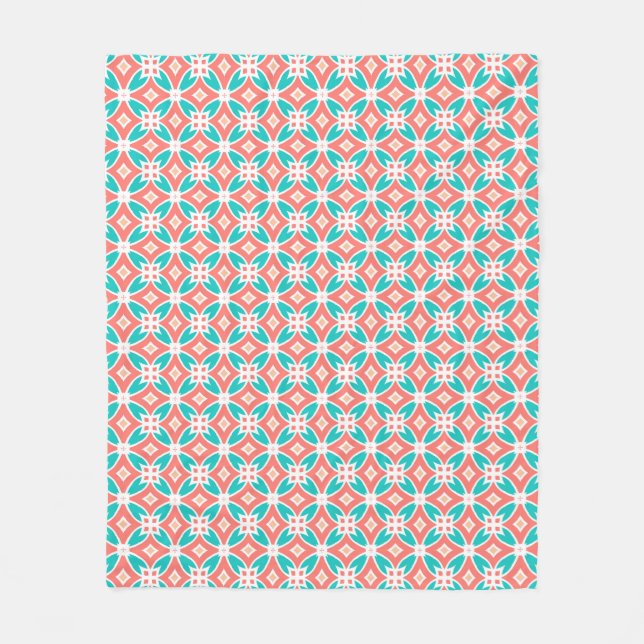 Couverture Polaire Motif ethnique multicolore (Devant)