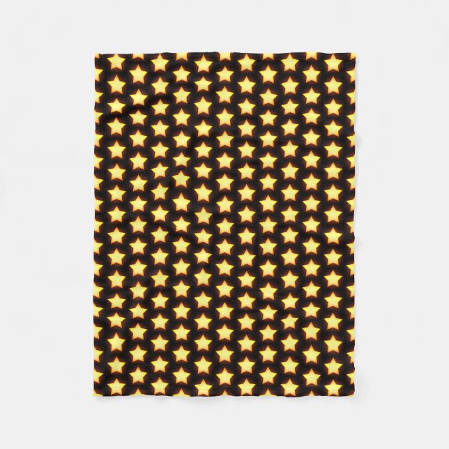 Couverture Polaire Motif Étoile Dorée Brillante (Devant)