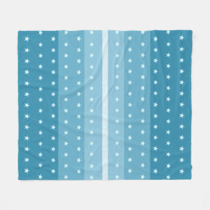 Couverture Polaire Motif étoile élégant sur rayures bleues