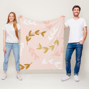 COUVERTURE POLAIRE MOTIF FEUILLE 4