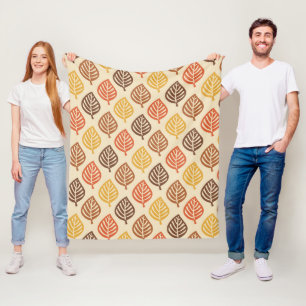 Couverture Polaire Motif feuille d'automne aux couleurs d'automne
