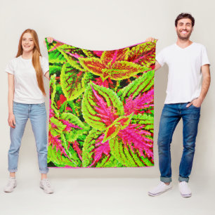 Couverture Polaire Motif Feuille de la nature vibre